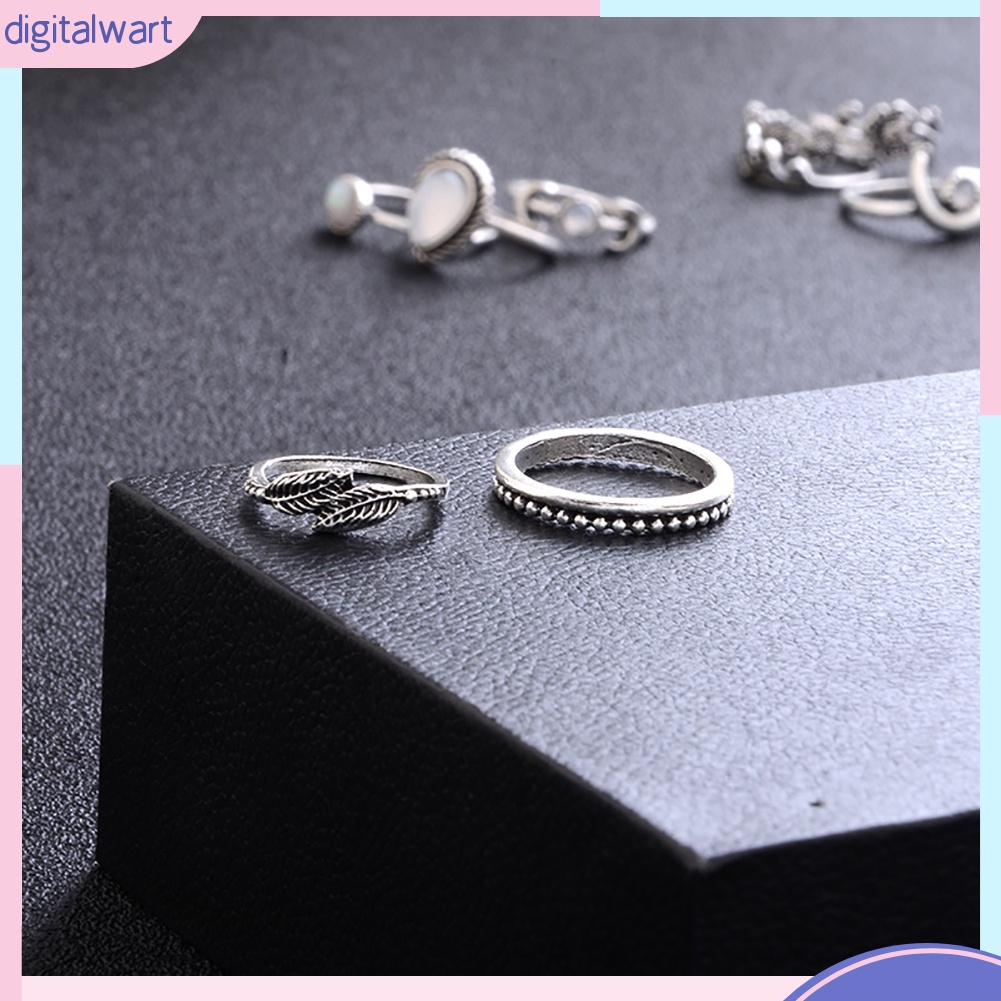 Set 14 nhẫn hợp kim kiểu dáng đa dạng thời trang cho nữ