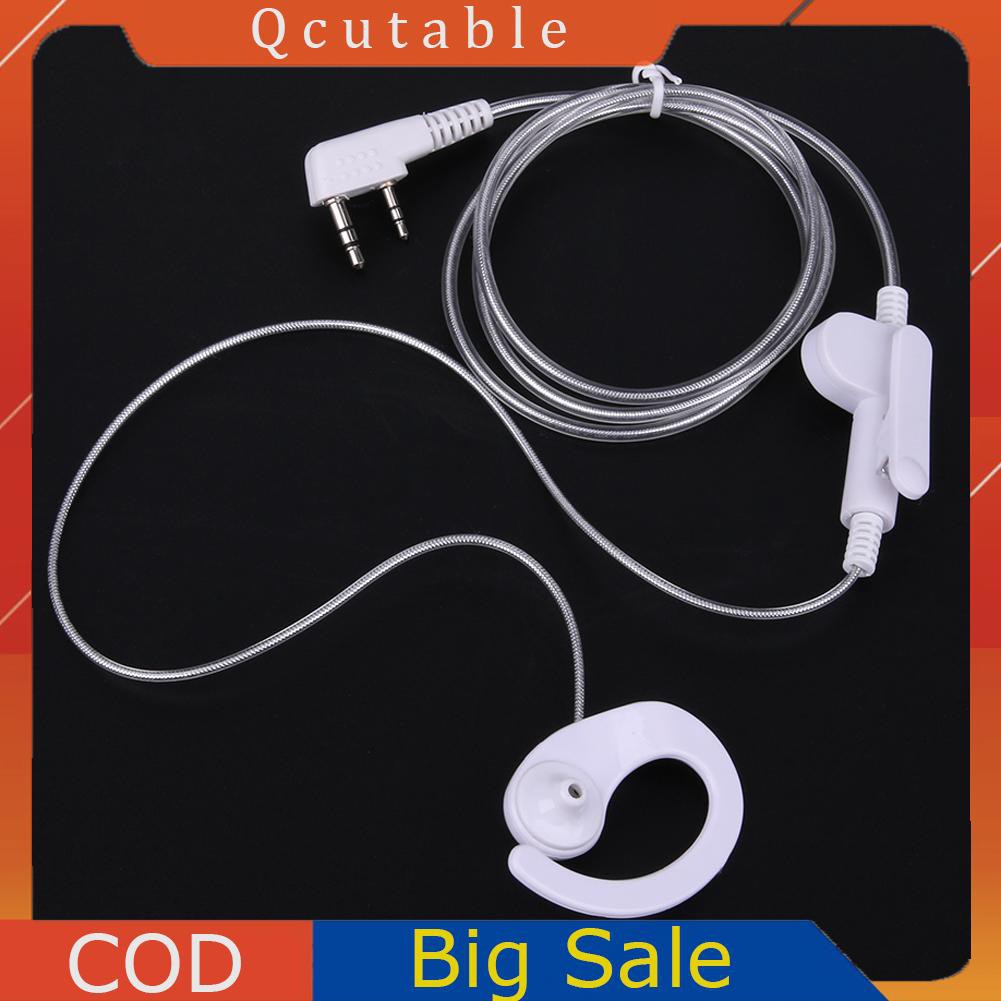 Tai nghe mic gắn tai PTT cổng cắm 2 chân cho BAOFENG KENWOOD Retevis HYT Radio
