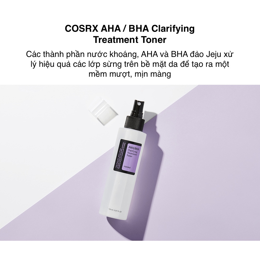 [Chính hãng] Nước Hoa Hồng Cosrx AHA / BHA Clarifying Treatment 150ml