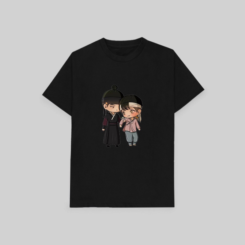 Áo thun phông đen in hình Dạ ký boylove thời trang xinh xắn cá tính anime chibi