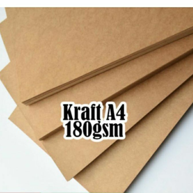 Bìa giấy nâu 1 mặt khổ size A4 kraft nâu, giấy xi măng giấy da bò ĐL 180gsm mịn dai bền dùng