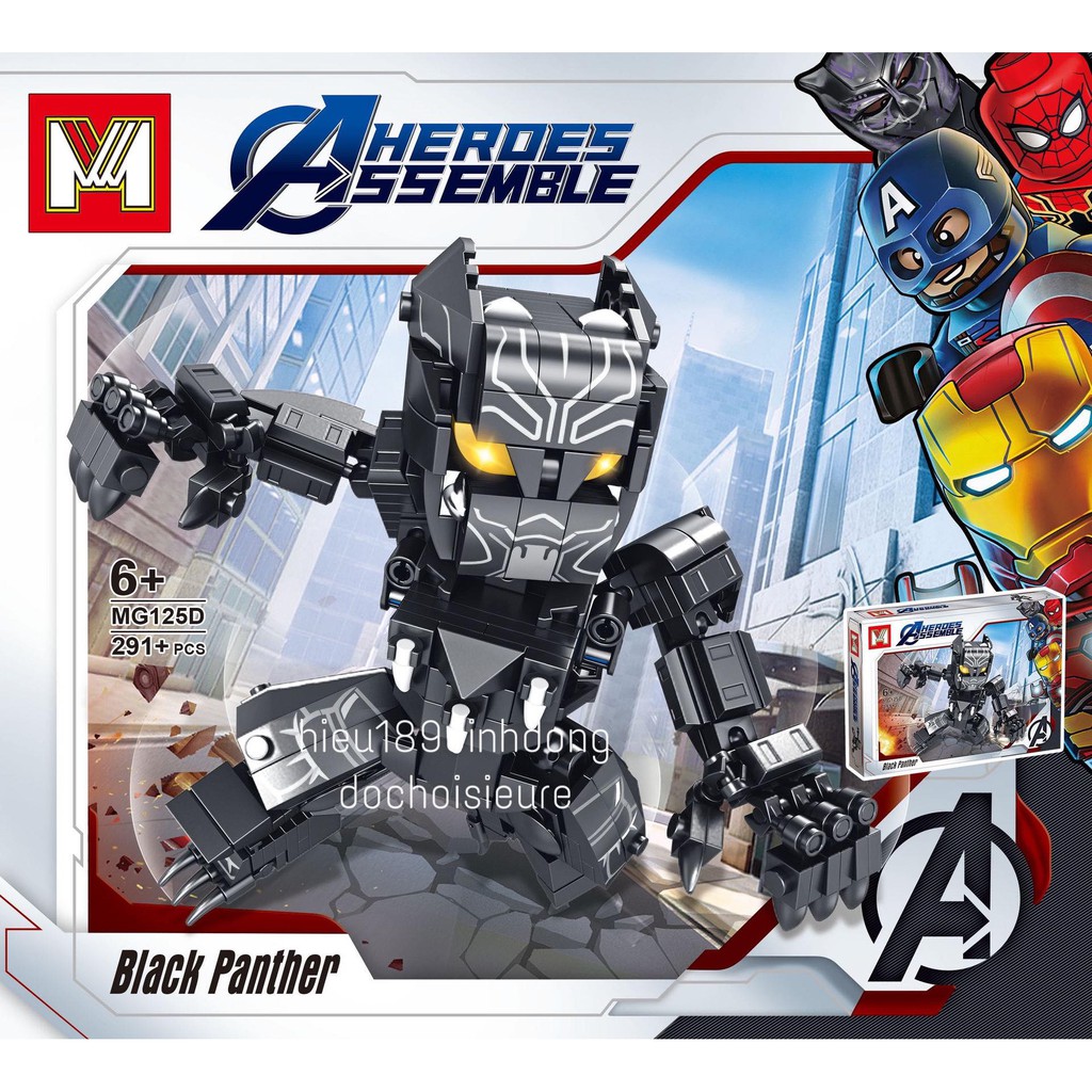 Lắp ráp xếp hình non Lego siêu anh hùng mg 125 : Người máy của các siêu anh hùng