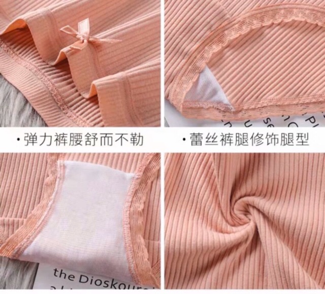 Quần lót gân tăm đính nơ cao cấp