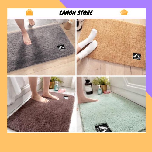 Thảm chùi chân phòng khách nhà tắm cao cấp có thể giặt máy 40x60cm 2424 Lamon Store