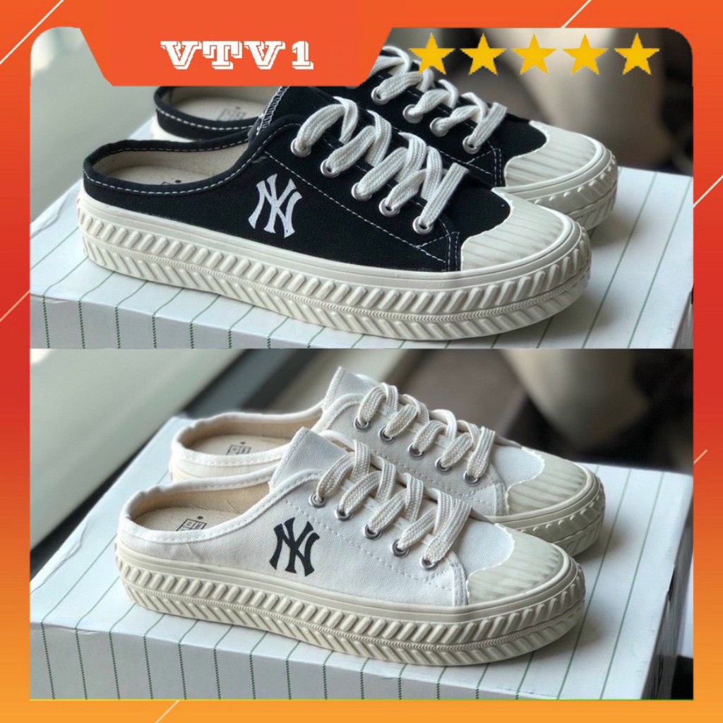 Giày thể thao sneaker nữ sục ML B 2 bản đen trắng hót hít