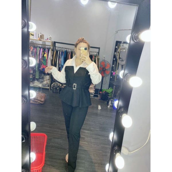 Set Sơ Mi &quot;Bigsize&quot; Kèm Nịt