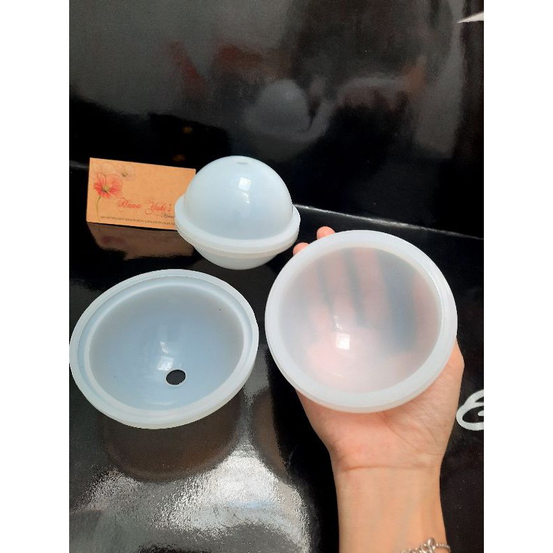 Khuôn quả cầu dày, đẹp, size lớn 100/90/80/70 mm sử dụng trong nghệ thuật Resin, Soap, Candle