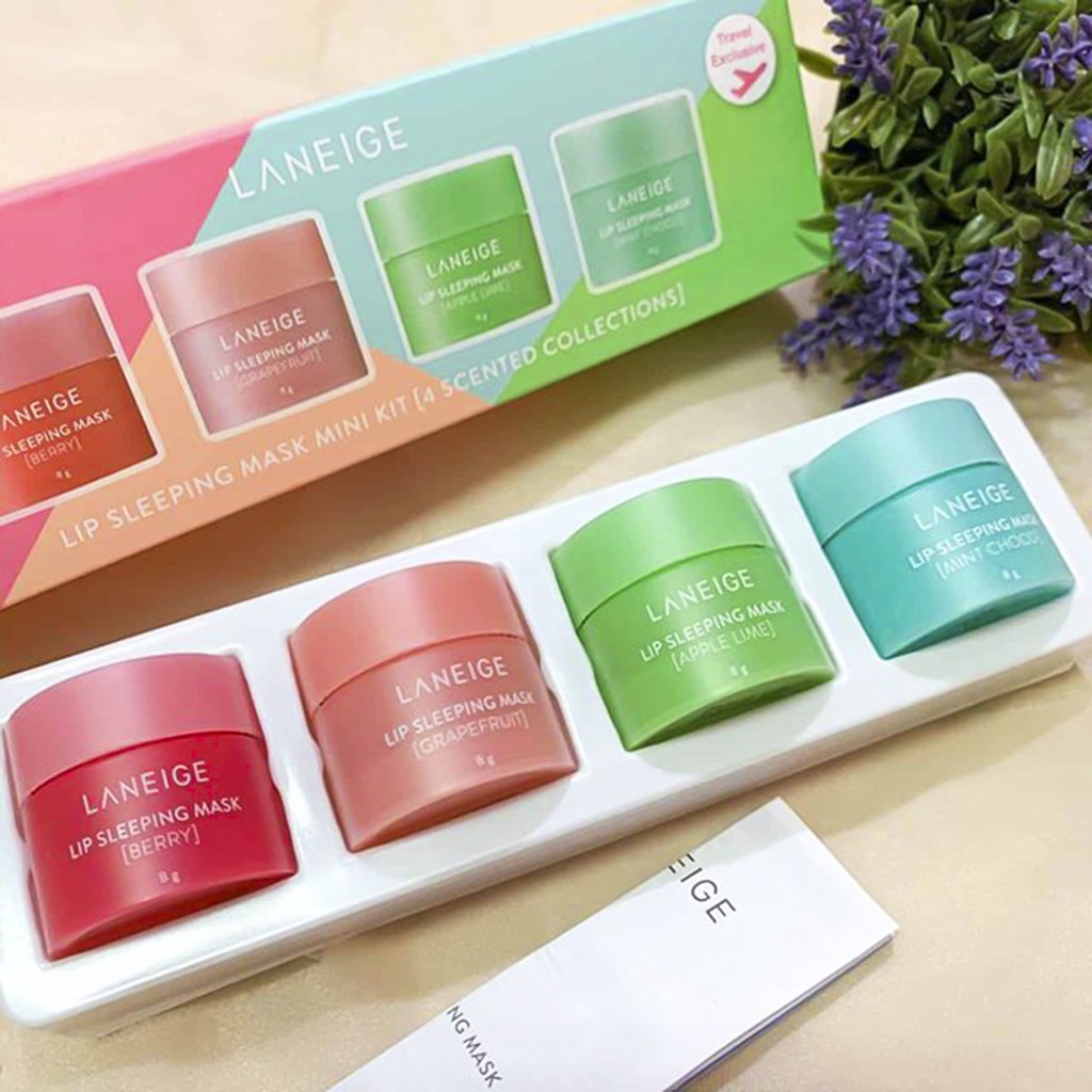 Set 4 Mặt Nạ Ngủ Cho Môi Laneige Lip Sleeping Mask Mini Kit (8gx4) | BigBuy360 - bigbuy360.vn