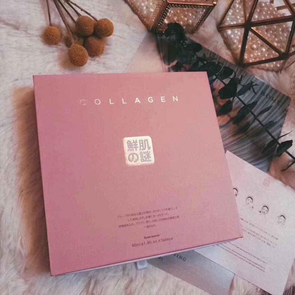 Mặt Nạ Ủ Trắng Collagen Rwine 💖Freeship💖 𝐌𝐀𝐒𝐊 Ủ Trắng  Collagen Rwine Beauty Collagen Mask Hộp 5 Miế