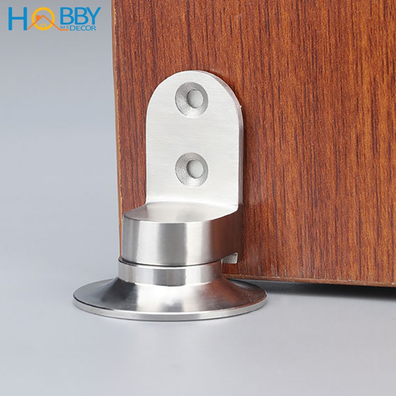 Bộ chặn cửa chống va đập nam châm hít dán sàn inox 304 Hobby Home Decor CC5 có keo dán và đinh ốc không rỉ sét