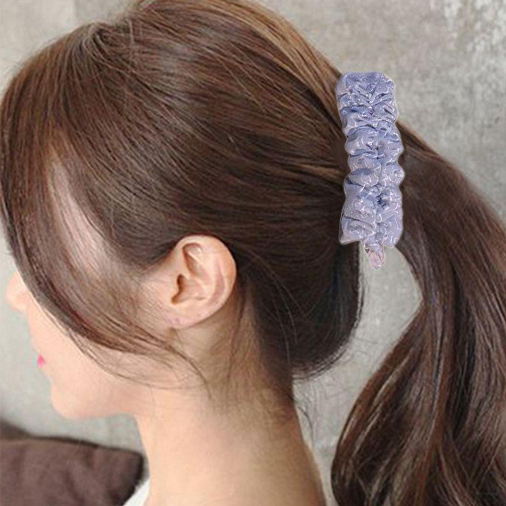 Kẹp Tóc Đuôi Ngựa Bằng Vải Họa Tiết Trái Chuối Phong Cách Cổ Điển Thời Trang Dành Cho Nữ