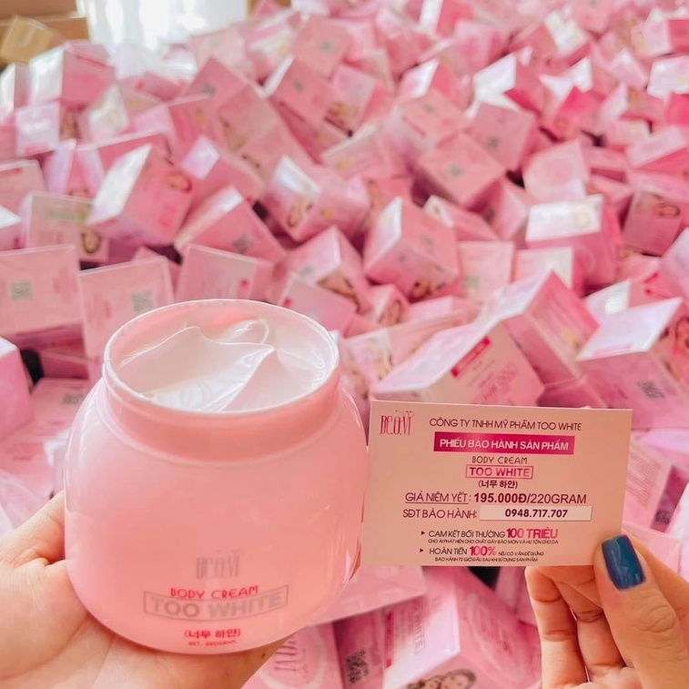 Kem Dưỡng Da Body Siêu Trắng BEOVI TOO WHITE Ca Sỹ Thu Thủy, Chăm Sóc Da 220G | BigBuy360 - bigbuy360.vn