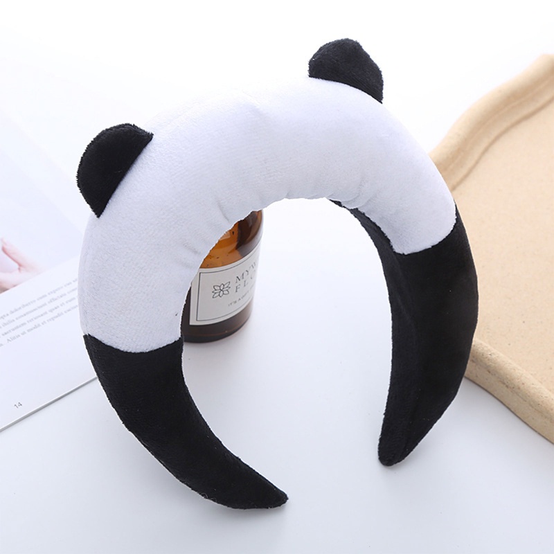 Flgo Băng Đô Cài Tóc Hình Gấu Trúc Nhồi Bông Dùng Hóa Trang Tiệc Giáng Sinh / Halloween