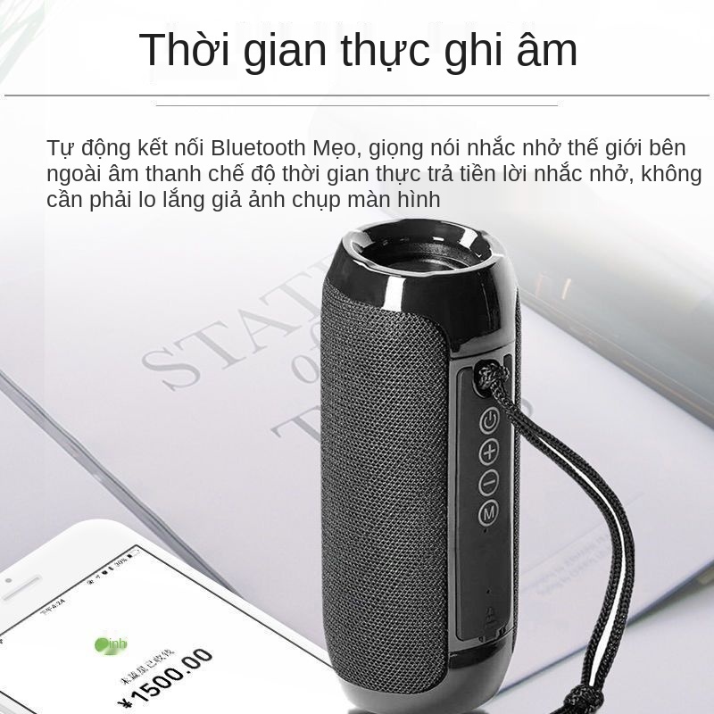 Loa Bluetooth không dây âm lượng lớn ngoài trời thẻ máy tính xe hơi nhỏ thanh siêu trầm trọng