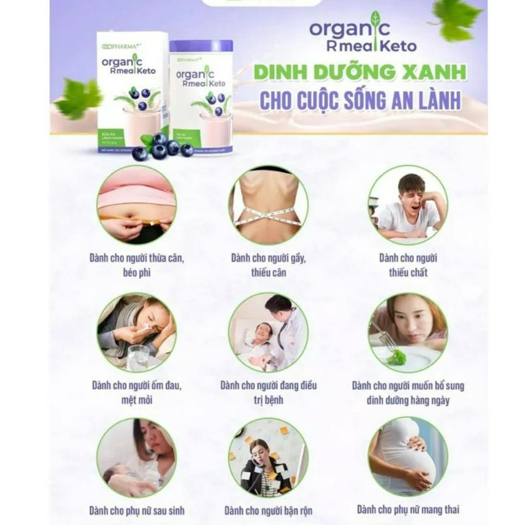 Organic Rmeal Keto Dr Lacir bữa ăn lành mạnh tăng sức đề kháng kiểm soát cân nặng bổ sung dinh dưỡng, 300g và 560g
