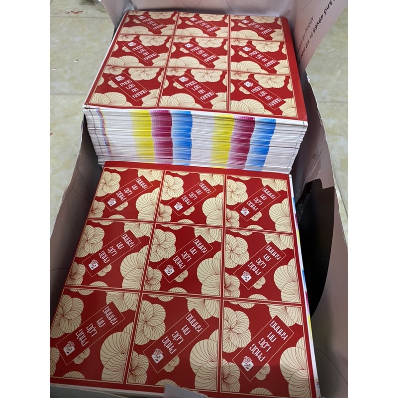 27 Tem decal Tết, tem Chúc Mừng Năm Mới 8x8cm