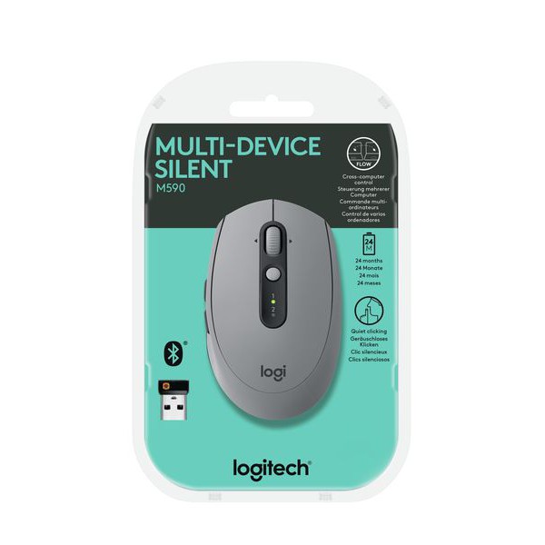 Chuột Không Dây Bluetooth M590 Multi-Device, Sao chép nhanh , Không gây tiếng ồn, -Hàng Chính Hãng Bảo Hành 1 Năm