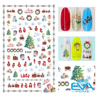 Miếng Dán Móng Tay 3D Nail Sticker Tráng Trí Noel Giáng Sinh F502