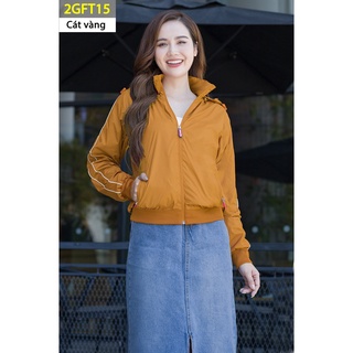Áo Gió Nữ 𝐂𝐀𝐑𝐃𝐈𝐍𝐀 2 Lớp Lót Lưới Cao Cấp Viền Thể Thao Siêu Nhẹ Cản Gió Cản Bụi Chống Nước 2GFT