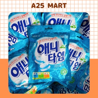 Kẹo bạc hà hàn quốc lotte anytime không đường gói 60g