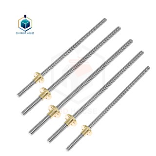 Vitme T8 Bước 2, 8mm Dài 100 - 500mm Cho Máy In 3D