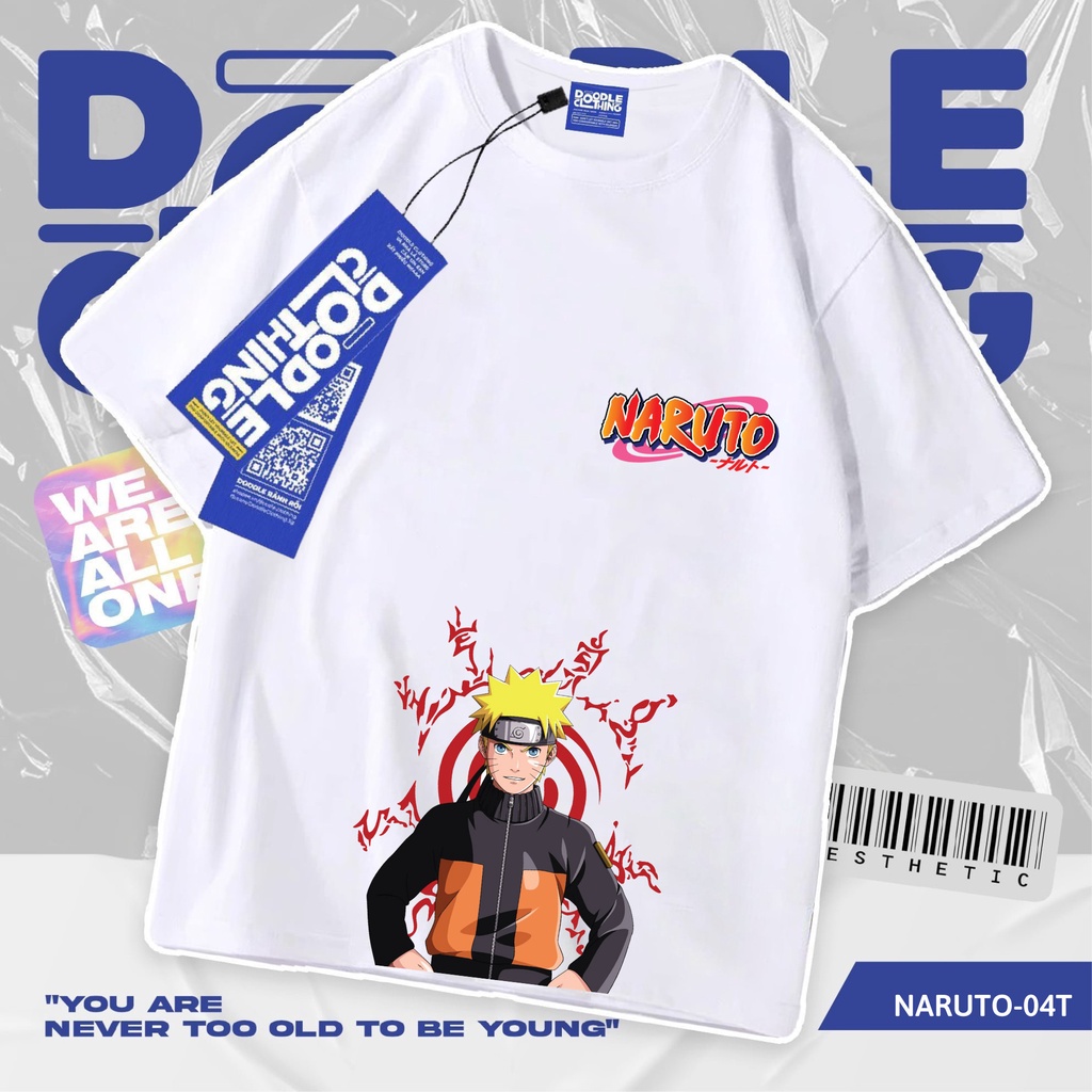 Áo thun nam nữ tay lỡ unisex oversize áo phông form rộng basic tee các mẫu naruto siêu ngầu