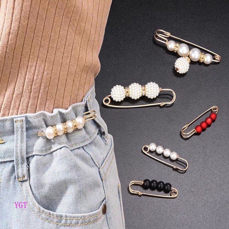 Set 4 / 6 Ghim Cài Thắt Lưng Ngọc Trai Dễ Thương