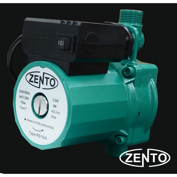 Máy bơm tăng áp có rơle tự ngắt zento 120W