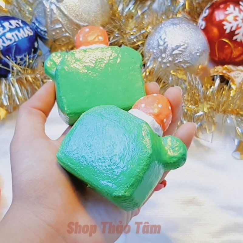 Squishy handmade bánh cuộn ếch xanh