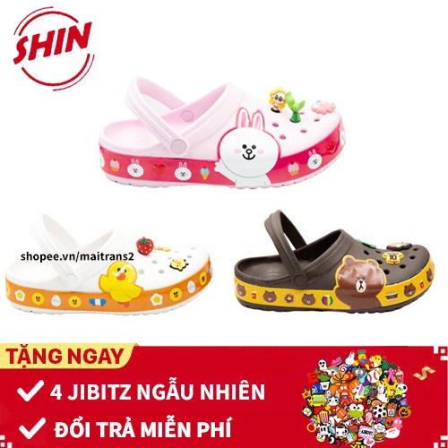 dép crossFREESHIPdép cross họa tiết hoạt hình ngộ nghĩnh SHIN6YT12 tặng thêm 12 jibitz gắn dép cross