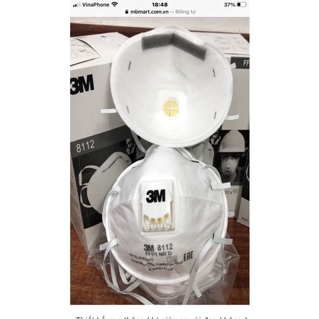 Khẩu trang chống bụi mịn người lớn 3M 8112 Nga