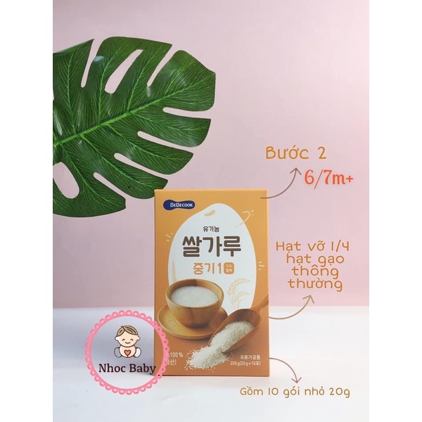 BeBeCook | Gạo vỡ hữu cơ cho bé ăn dặm từ 4/6 tháng tuổi (Hàn Quốc) date 2024