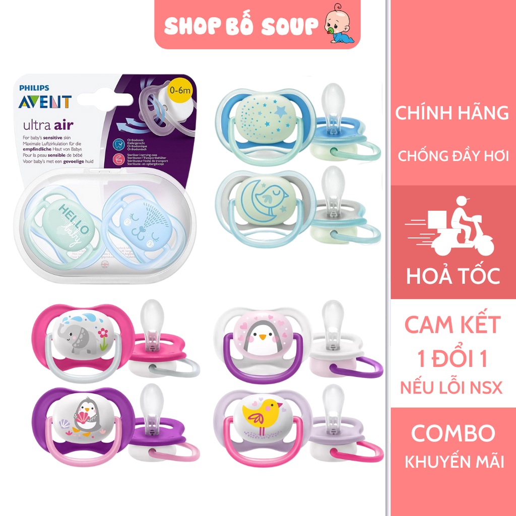 Ti Giả Avent Ultra Air, Ultra Soft Cho Bé Shop Bố Soup