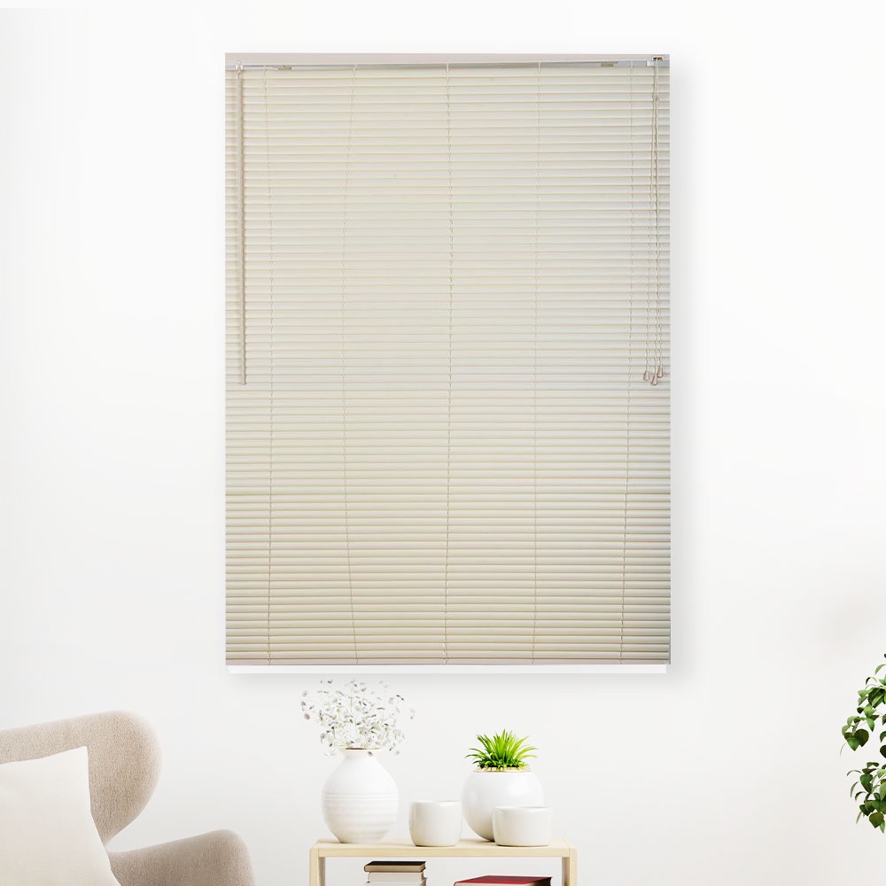 HomeBase HLS Rèm cửa màn cửa kéo nhựa Vinyl Thái Lan 120x160cm màu kem