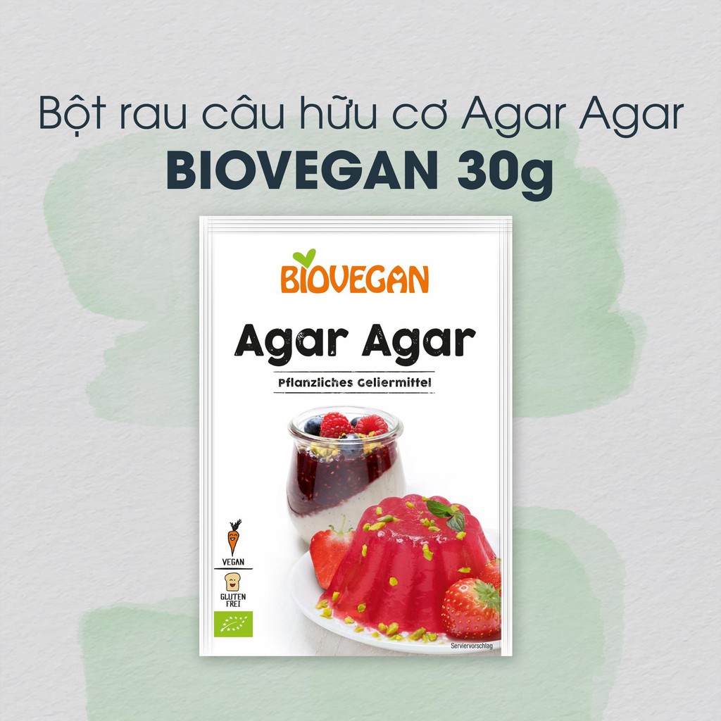 Bột rau câu hữu cơ Agar-Agar Biovegan 30g