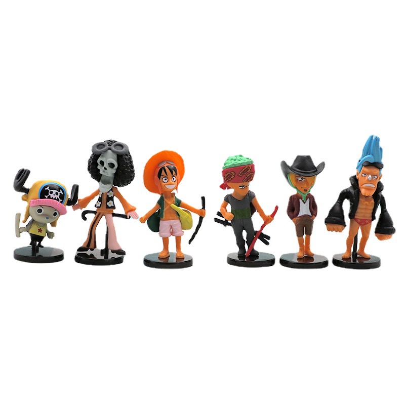 Mô hình 06 Nhân Vật One Piece  Luffy Luffy Sauron Chopper Kèm Chân Đế (5cm-7cm)