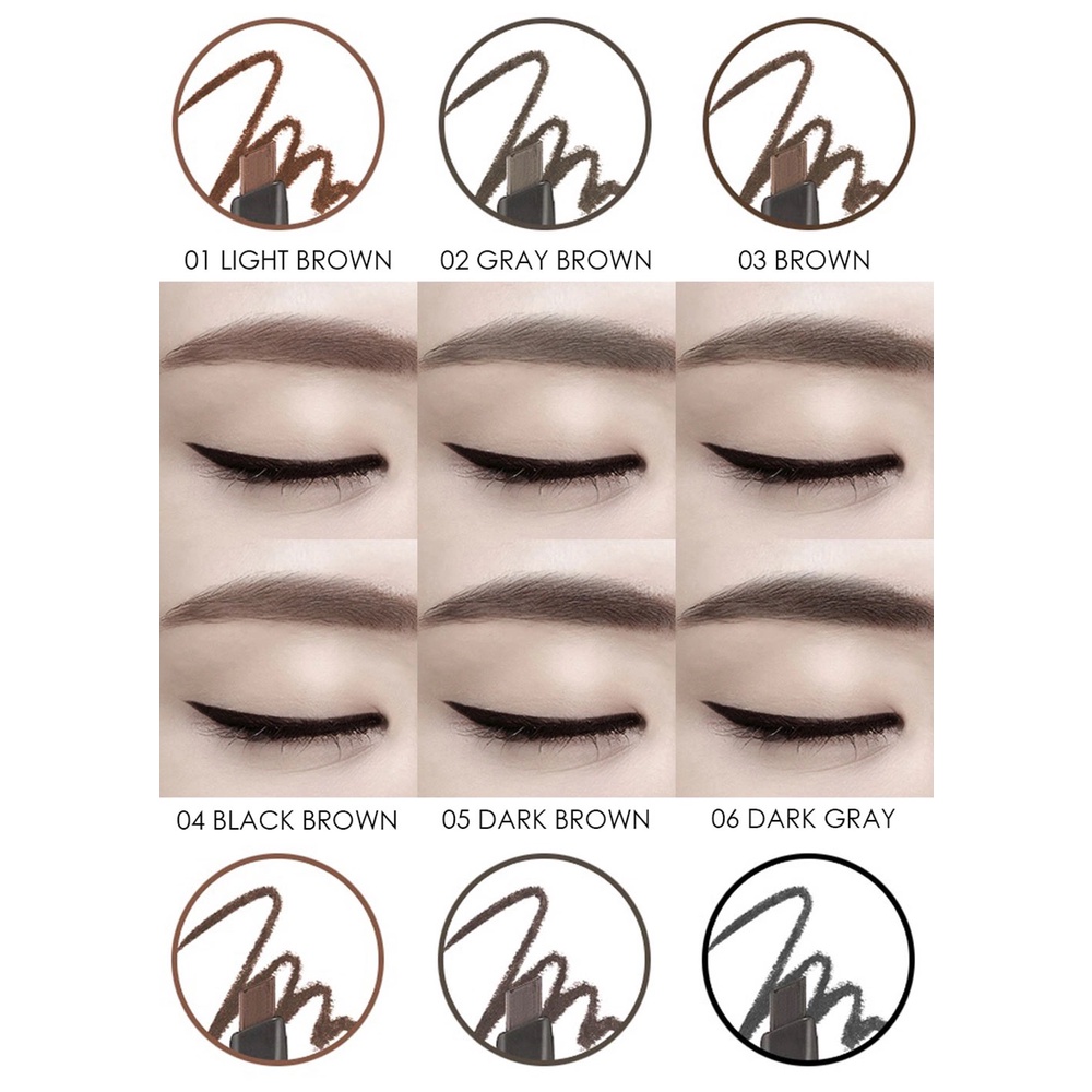 Chì Kẻ Mày 2 Đầu THE FACE SHOP TFS Designing Eyebrow Pencil 0.3g
