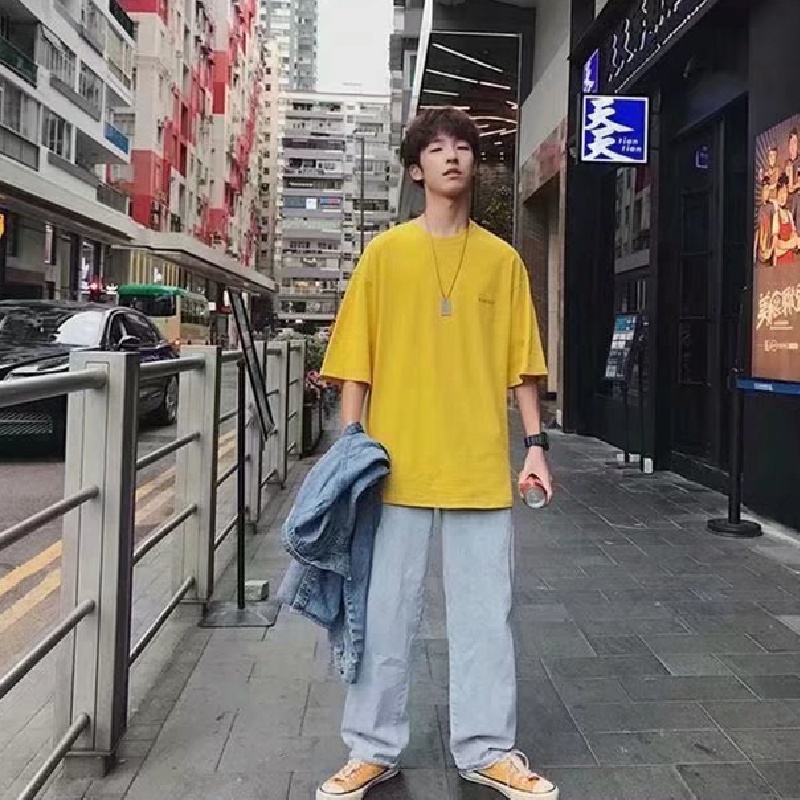 Áo Thun Tay Ngắn Dáng Rộng In Chữ Phong Cách Hip Hop Đường Phố Hàn Quốc Thời Trang Mùa Hè Cho Nam Và Nữ