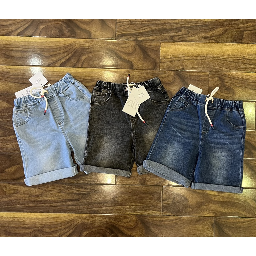 Quần đùi quần short jean, quần bò bé trai size đại từ 5 6 7 8 9 10 11 12 tuổi chất mềm hàng xuất dư - QTJ