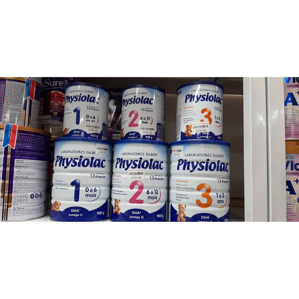Sữa Physiolac 1,2,3-400g