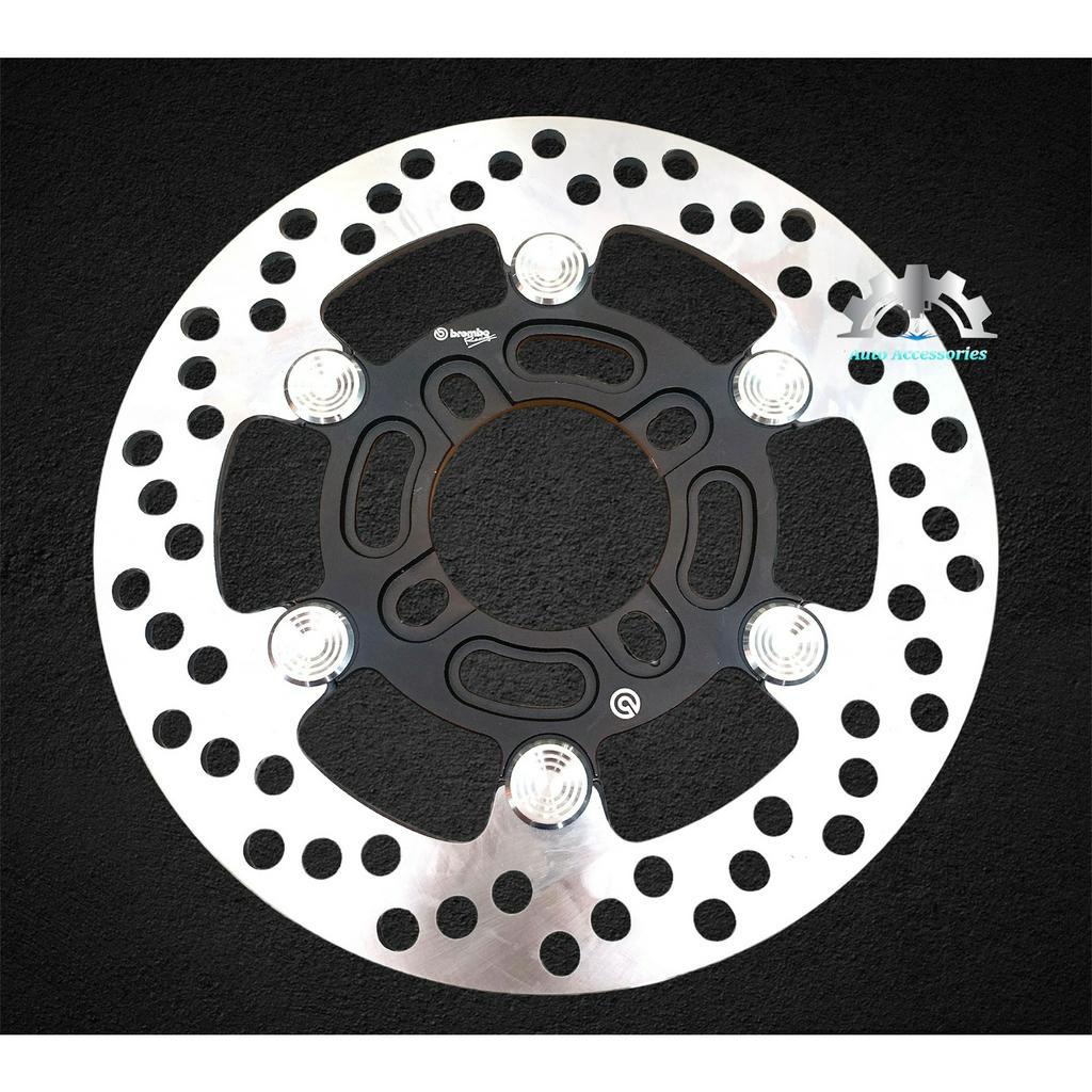 Đĩa Thắng Trước 4 lỗ gắn Mâm Thông Dụng cho các dòng xe, size 220mm (LÒNG ĐEN KHOEN INOX SÁNG BÓNG)