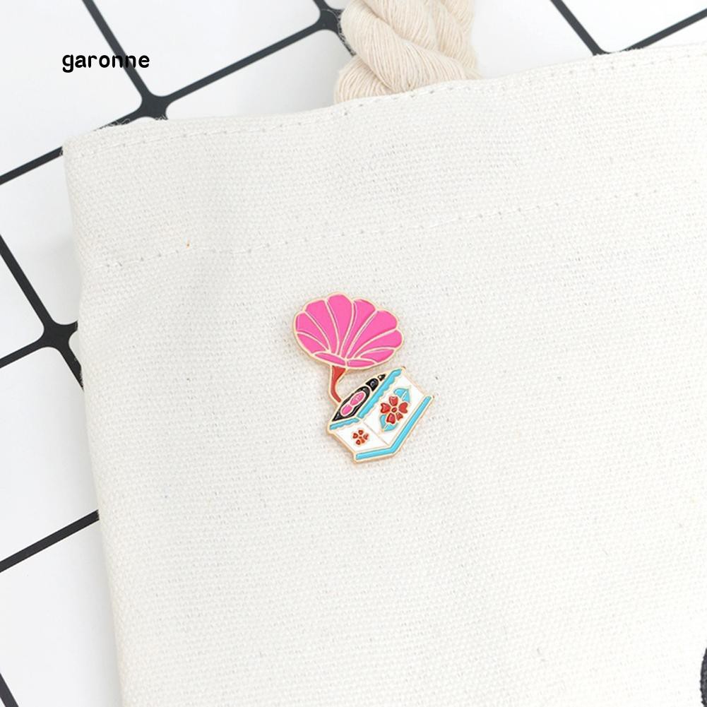 Ghim cài áo hình máy hát đĩa kiểu dáng thời trang cho nam nữ