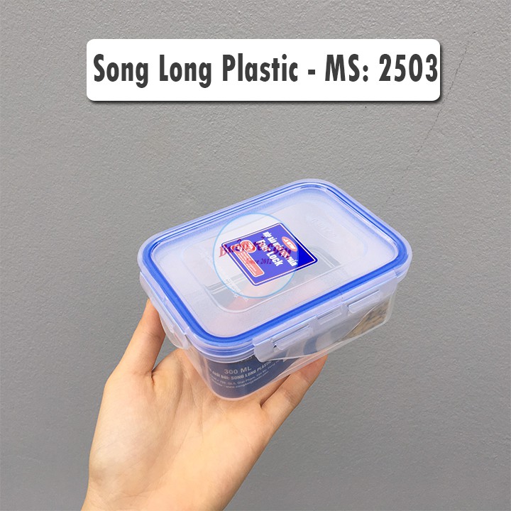 Bộ 4 hộp bảo quản thực phẩm Four Lock SONG LONG có khóa cài (MS: 2503, 2504, 2505, 2506) – Buôn Rẻ