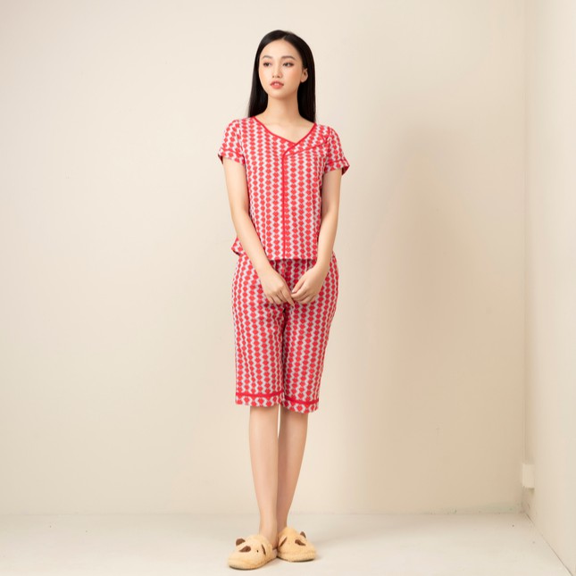 [Mã WAYOLO giảm 20% đơn 99k] Bộ đồ mặc nhà cao cấp Sweeten your life hồng chấm bi boi lụa mềm mại | BigBuy360 - bigbuy360.vn