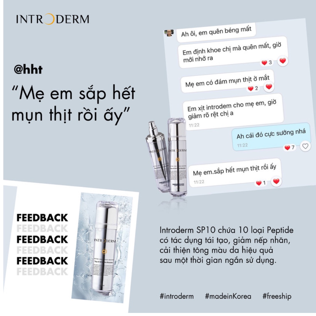 Tinh chất siêu dưỡng tái tạo da 6 trong 1 Introderm sp10 120ml