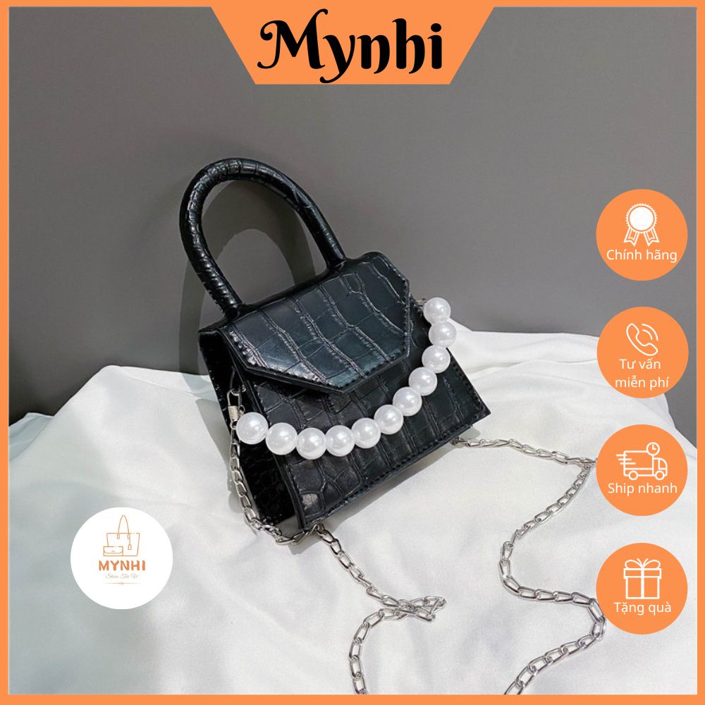 Túi đeo chéo mini dây xích vân cá sấu, túi xách nữ thời trang dành cho mọi lứa tuổi SMN175