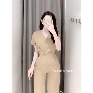 Jumsuit xếp eo tôn dáng thời trang công sở Calie House J7