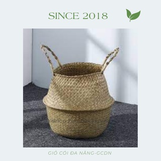 Giỏ cói cắm hoa trang trí