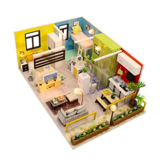 Nhà Búp Bê Gỗ DIY - Simple Life M043 ( Tặng Kèm Keo + Dụng Cụ 5 Món )
