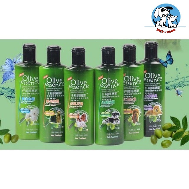 Sữa Tắm Dầu OLIVE ESSENCE 450ML Giúp Dưỡng Lông Khử Mùi Hôi Chó Mèo